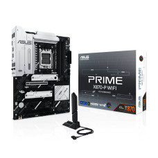 ASUS PRIME X870-P WIFI ATX Motherboard, AMD X870 Chipset, 4x DIMM DDR5 Slots, 192GB Max Memory, Realtek 2.5Gb Ethernet, 4x M.2 Slots, 1x PCIe 5.0, 3x PCIe 4.0 x16, BT 5.4, HDMI | 90MB1IS0-M0EAY0